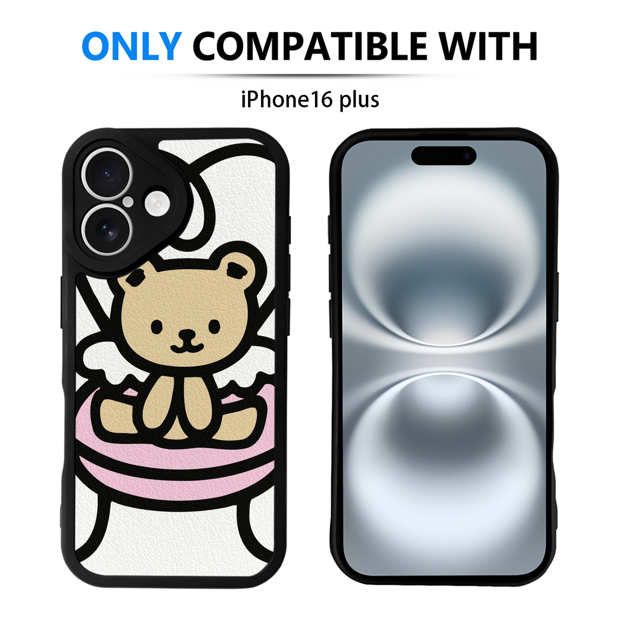 （画像用） Hello Kitty ハローキティ 【iPhone 16シリーズ対応】シリコンスマホケース（レザー調） 材質：シリコン